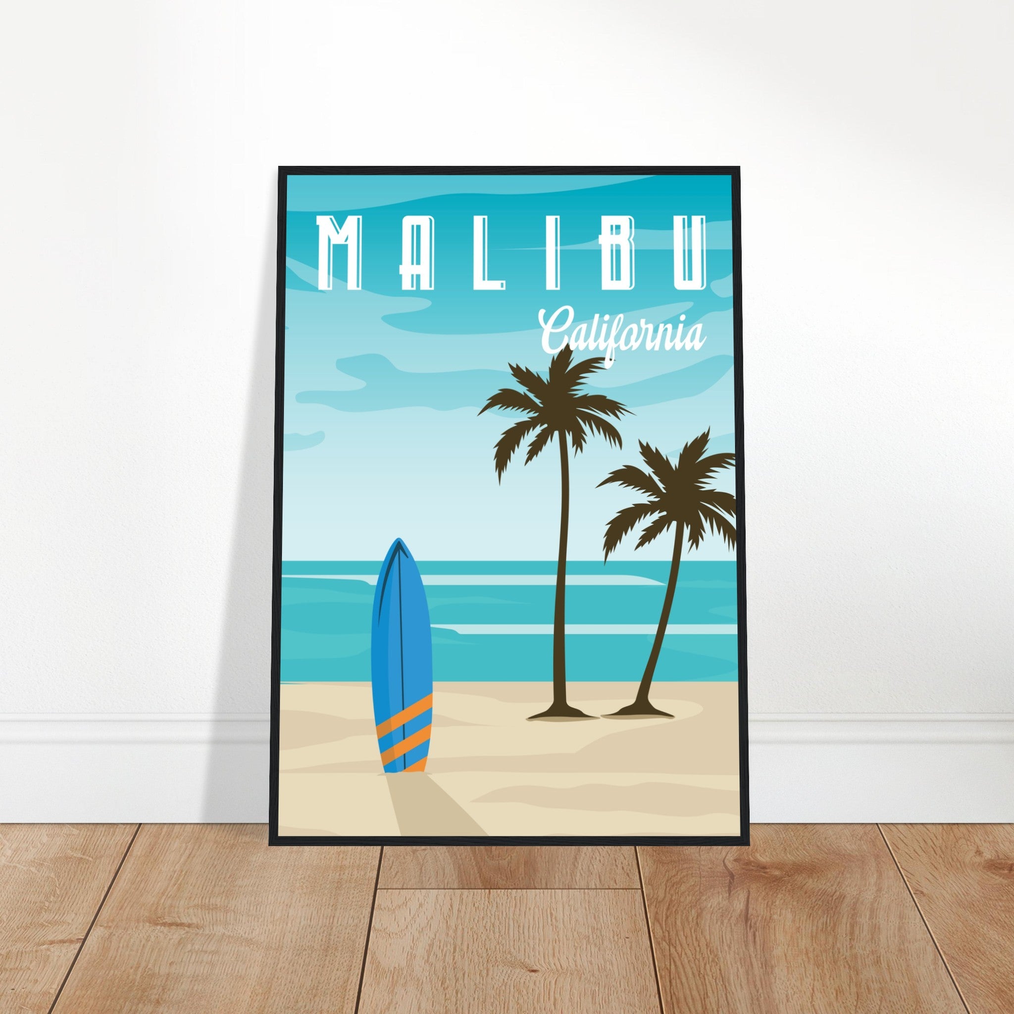 Malibu United States Surfrider Beach City Poster Posters Republic