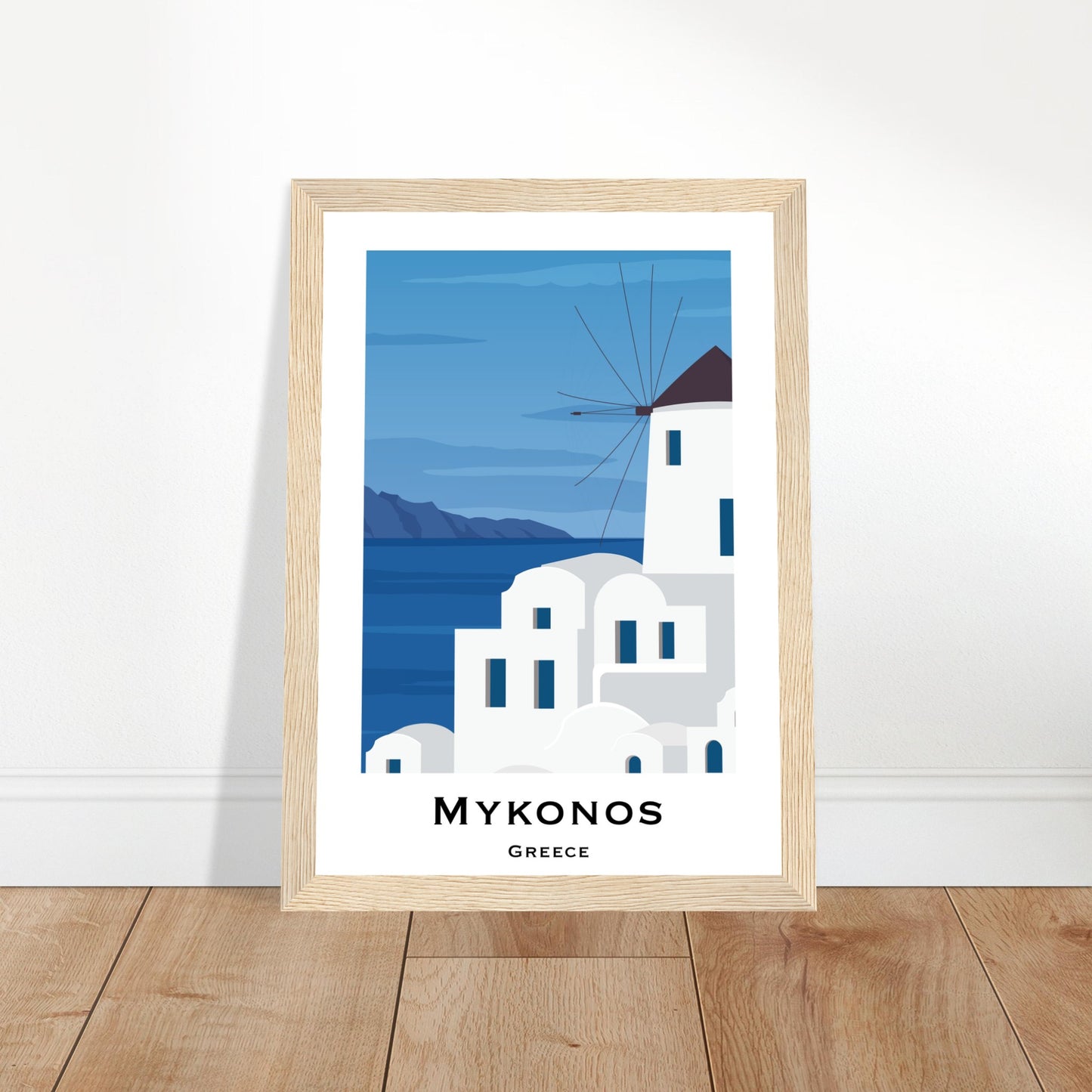 Mykonos,  Greece - Hillside of Mykonos City Poster