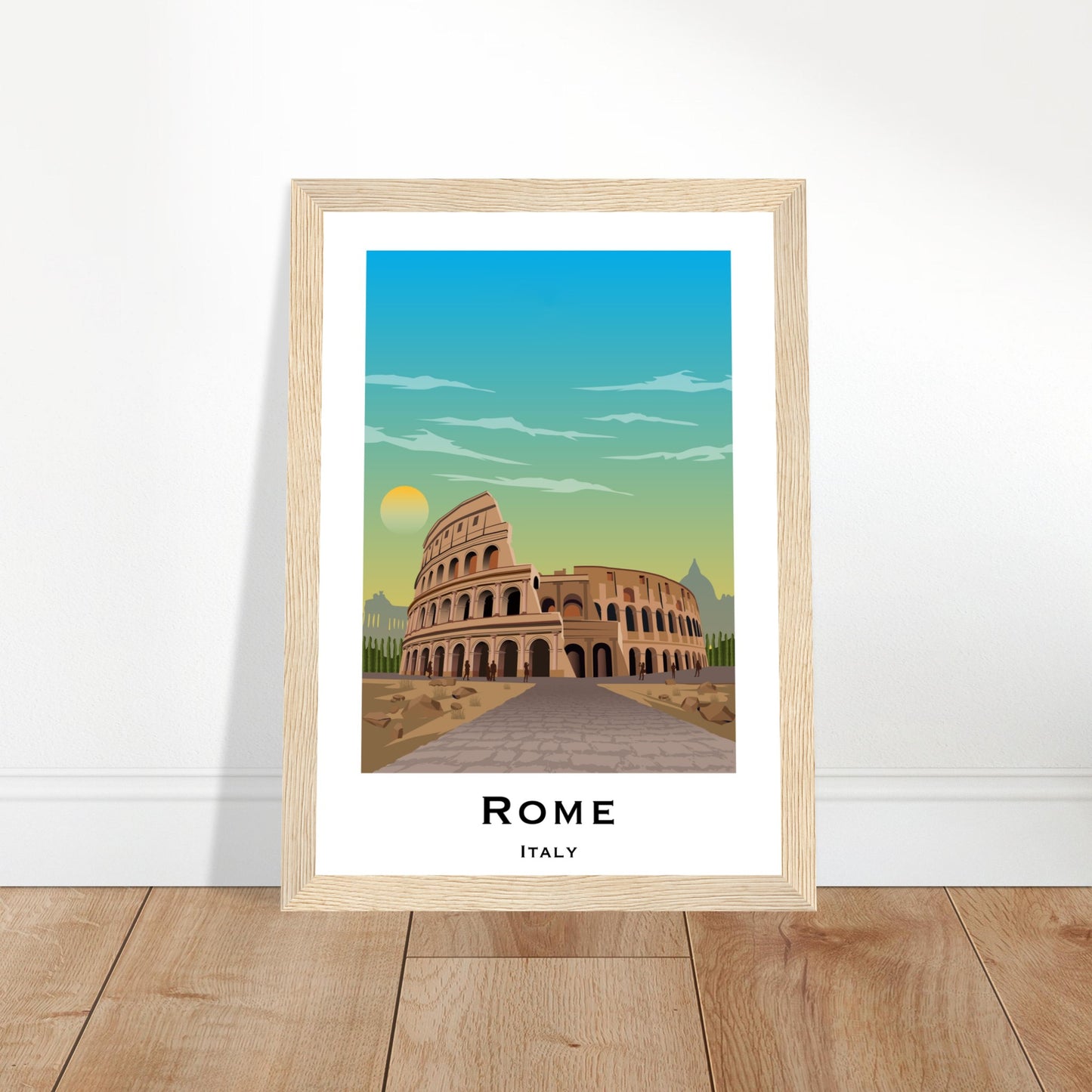 Rome, Italy - Coliseum City Poster