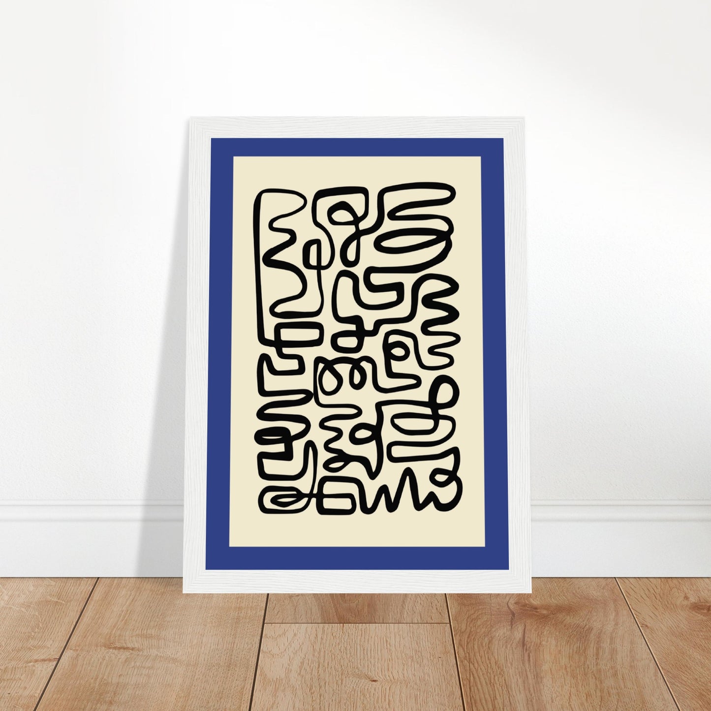 Pencil Blue - Abstract Modern Poster