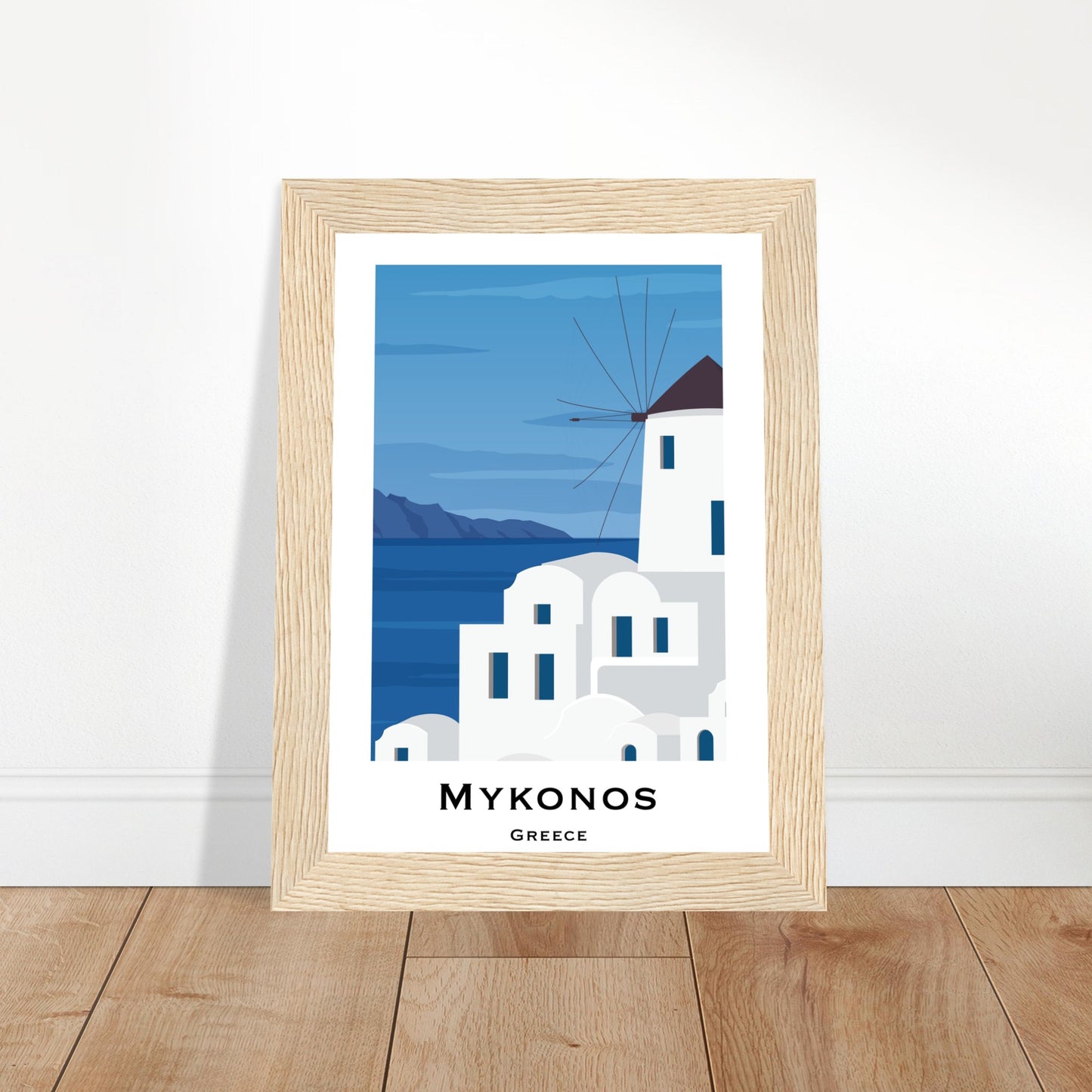 Mykonos,  Greece - Hillside of Mykonos City Poster