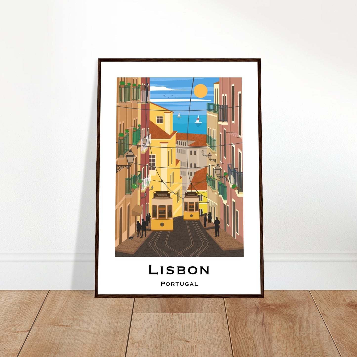 Lisbon, Portugal - Tram City Poster