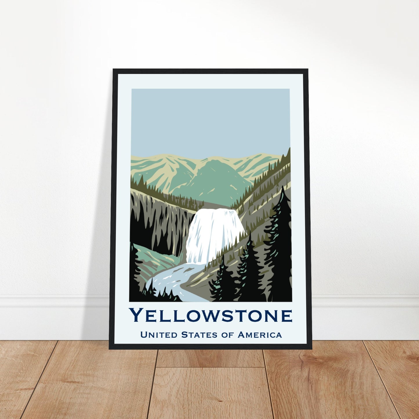 Yellowstone National Park - Gibbon Falls - Gallery Collection - Poster