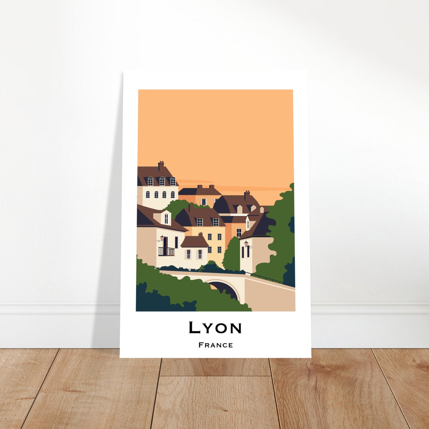 Lyon, France - City Views Poster