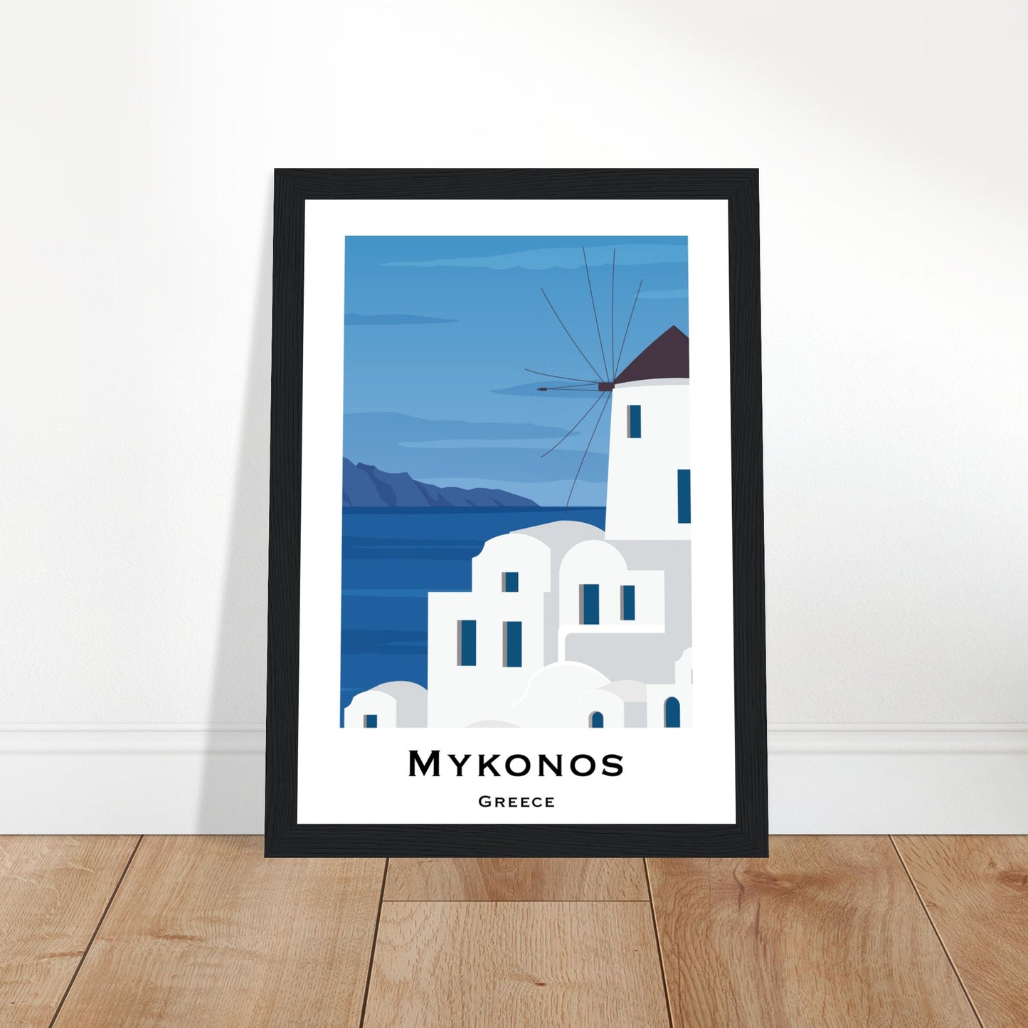 Mykonos,  Greece - Hillside of Mykonos City Poster