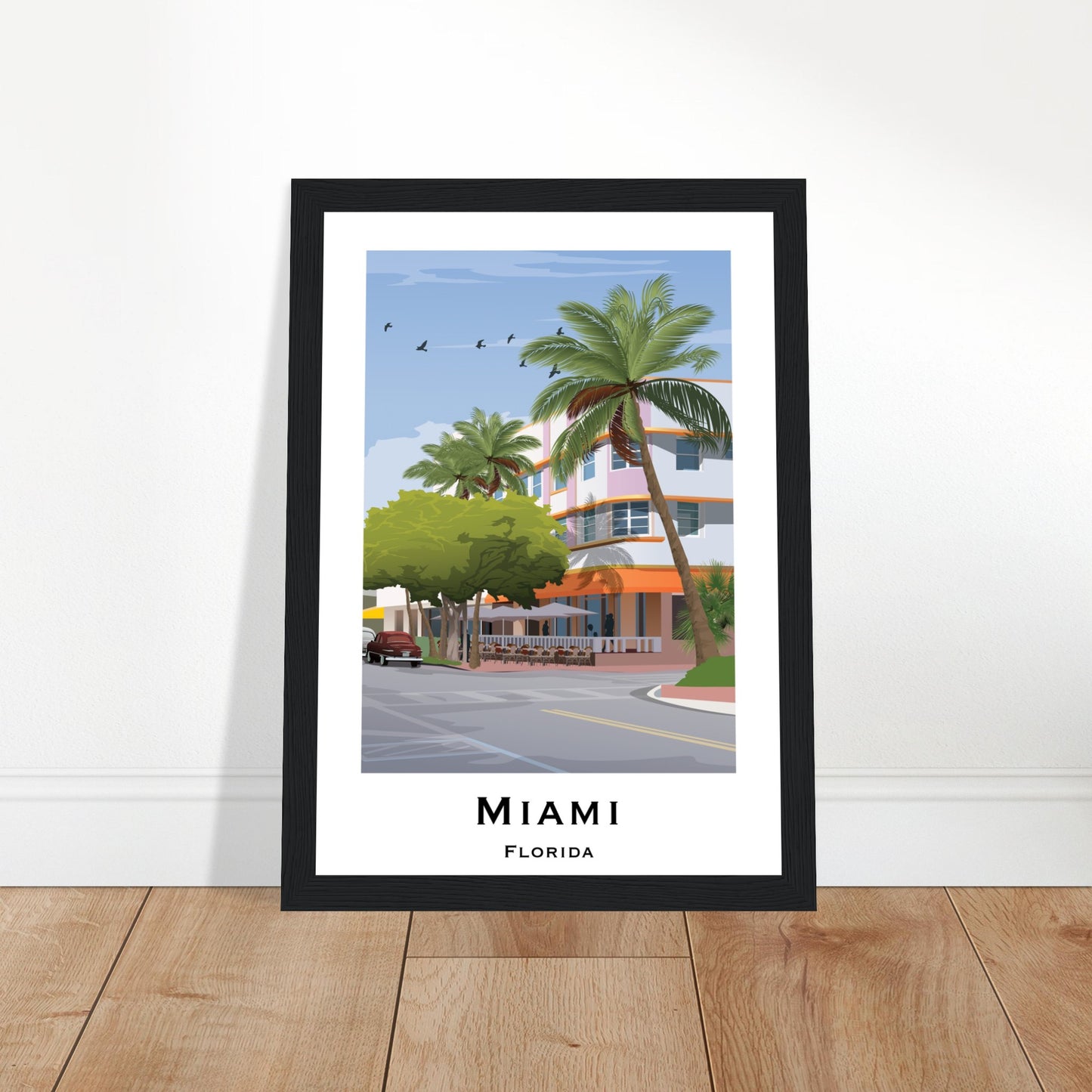 Miami, United States - Art Deco District City Poster