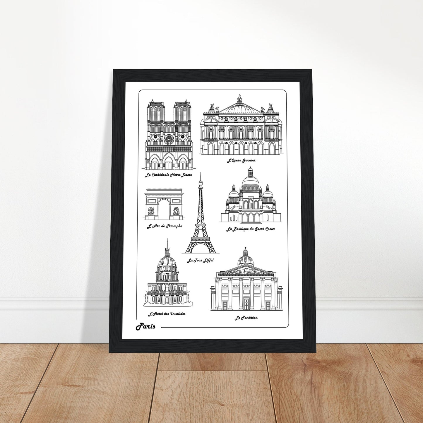 Paris, France - Iconic Buildings Poster