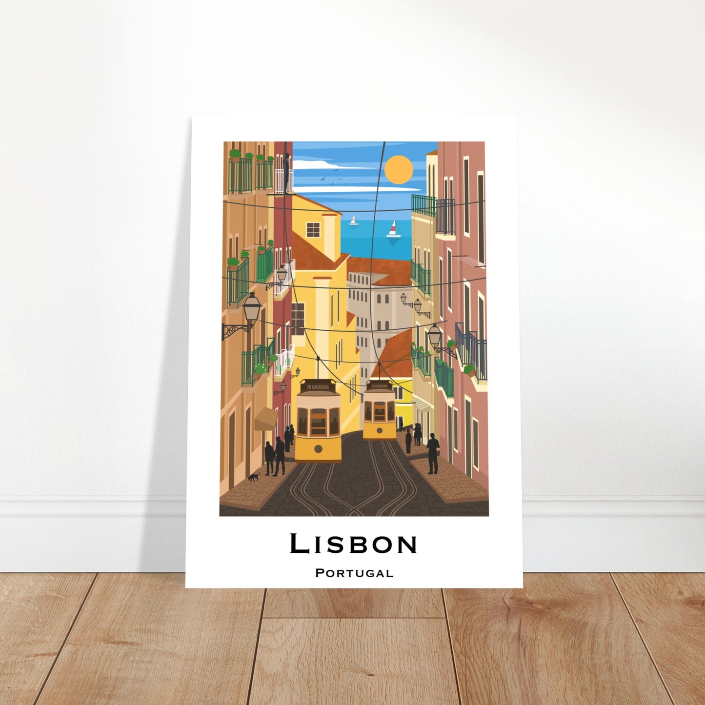 Lisbon, Portugal - Tram City Poster