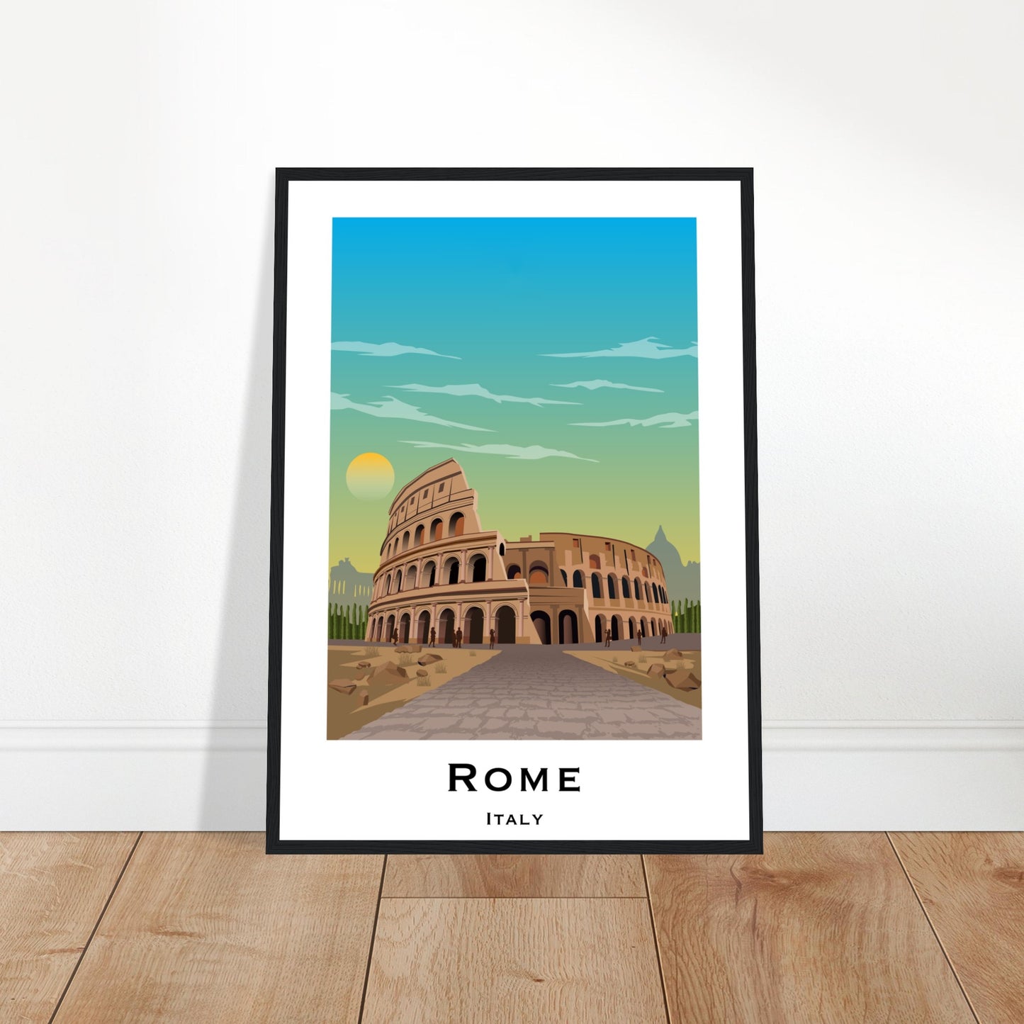 Rome, Italy - Coliseum City Poster