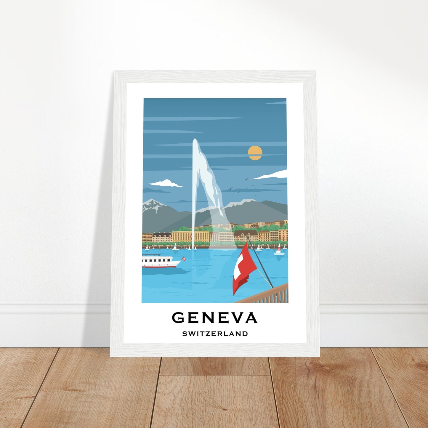 Geneva, Switzerland - Lake Geneva City Poster