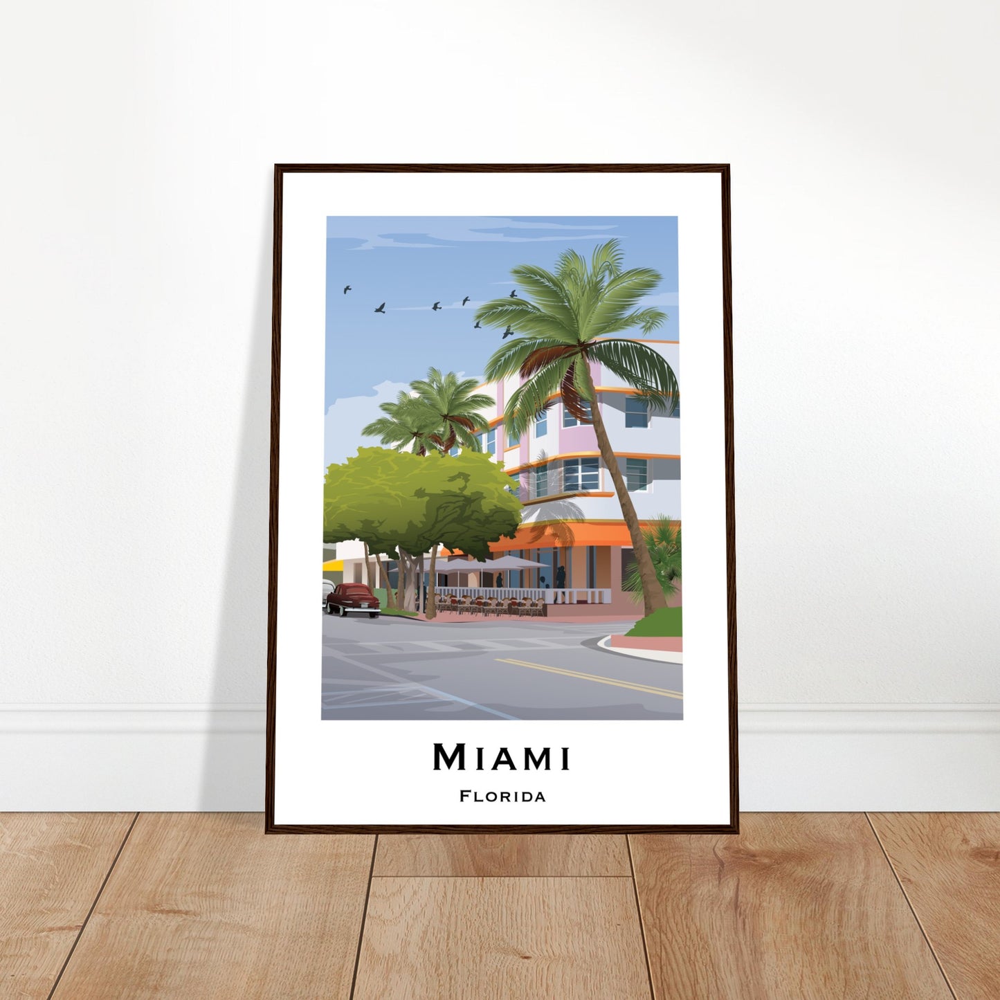 Miami, United States - Art Deco District City Poster