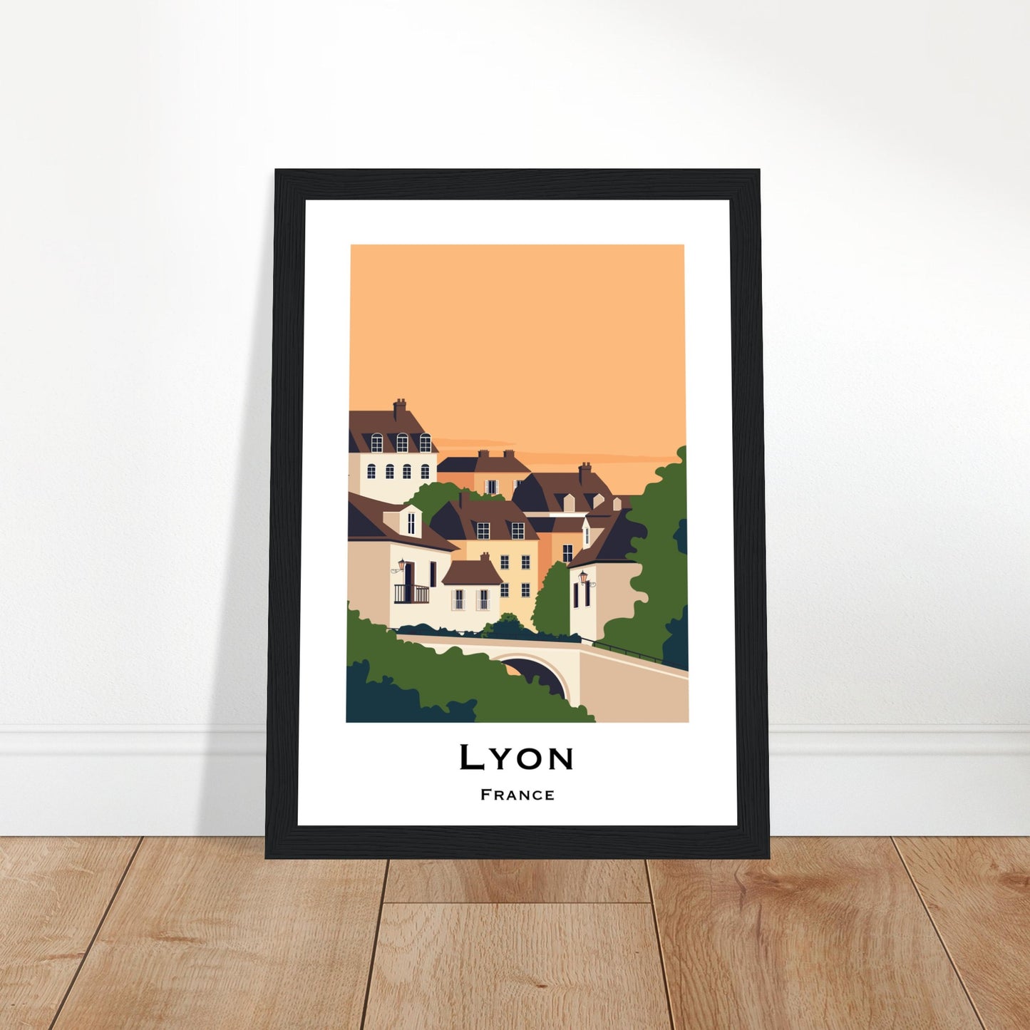 Lyon, France - City Views Poster