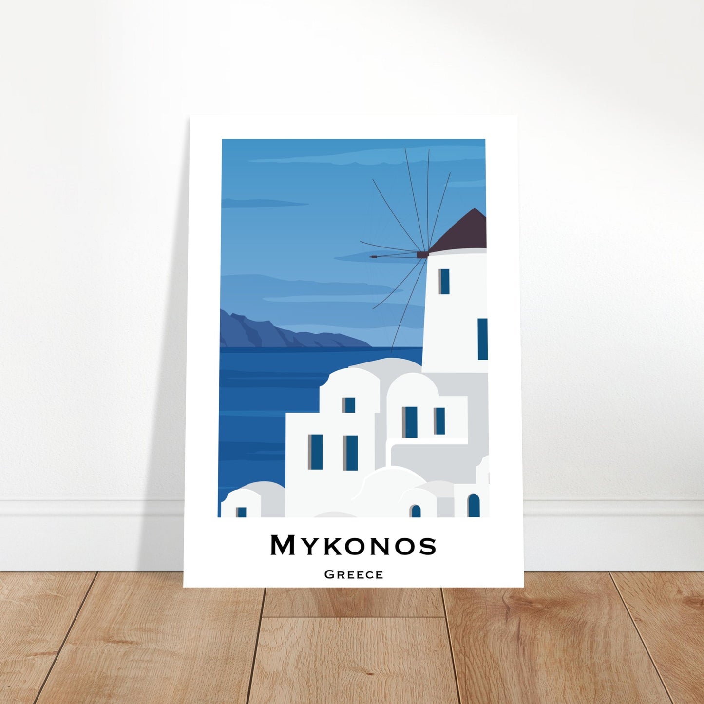 Mykonos,  Greece - Hillside of Mykonos City Poster