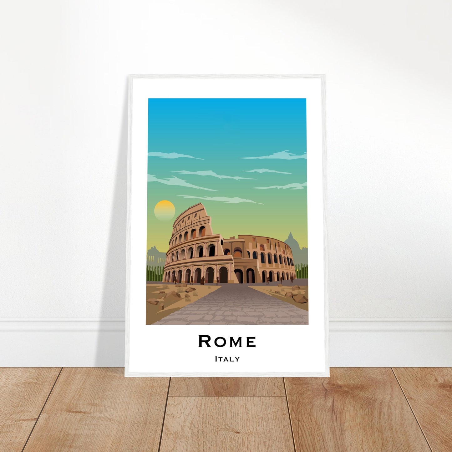 Rome, Italy - Coliseum City Poster