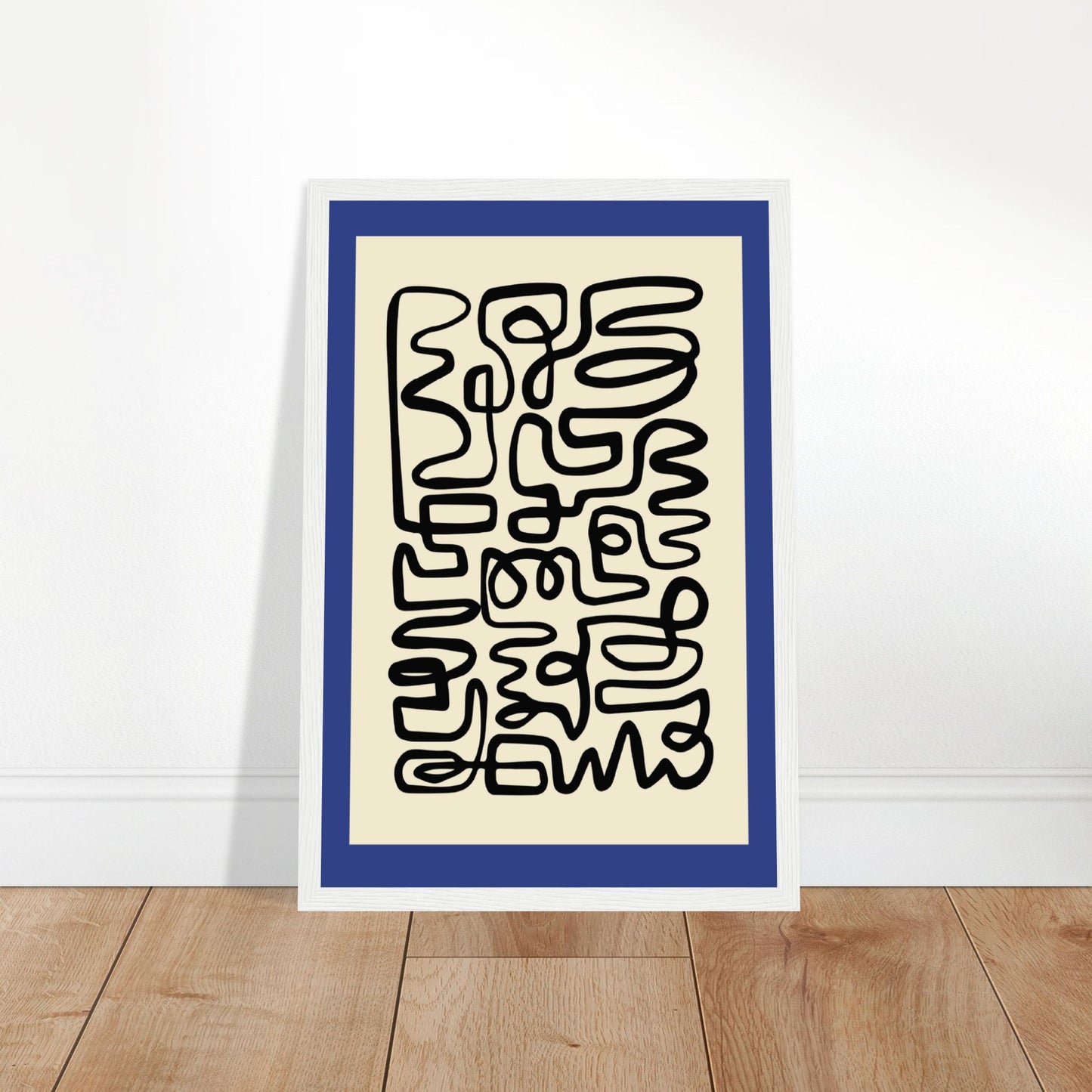 Pencil Blue - Abstract Modern Poster