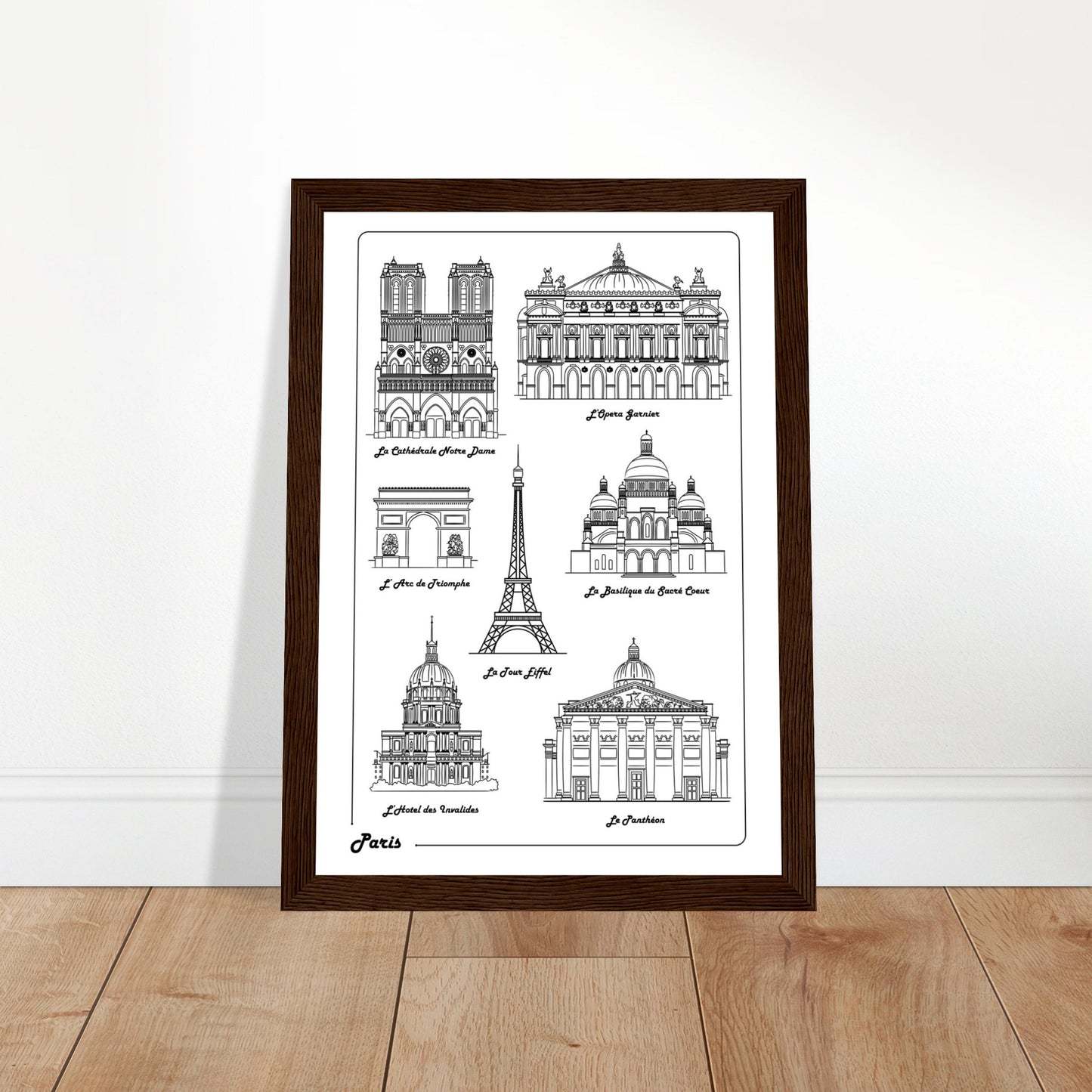 Paris, France - Iconic Buildings Poster