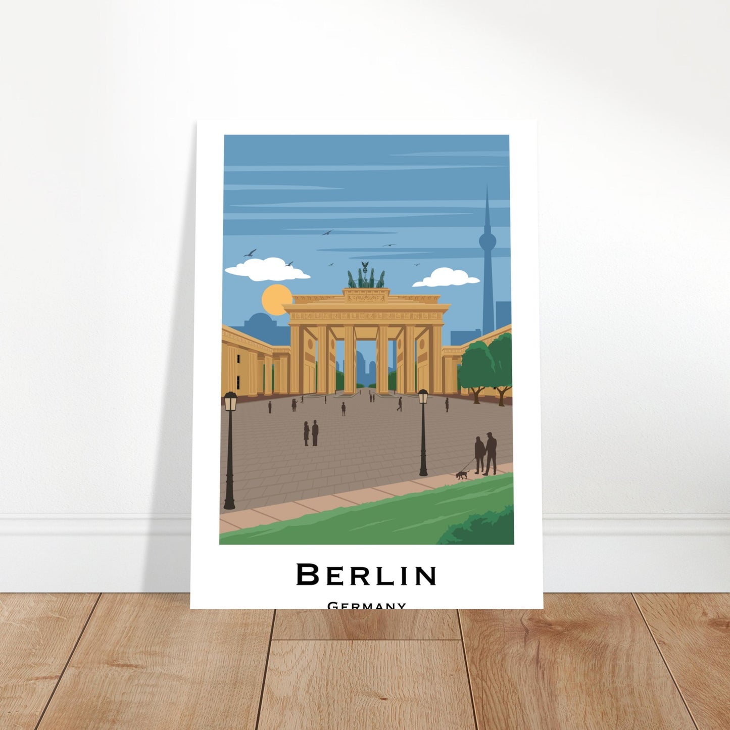 Berlin, Germany - Brandenburg Gate City Poster