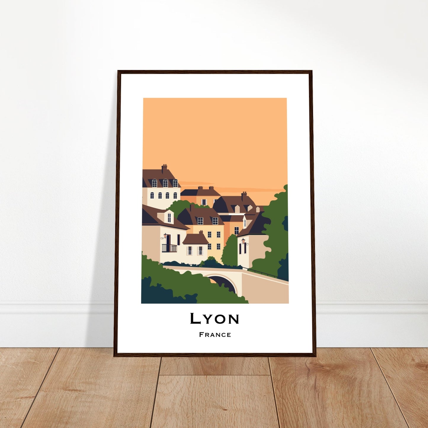 Lyon, France - City Views Poster