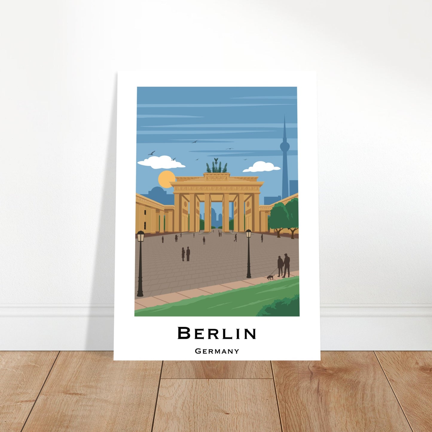 Berlin, Germany - Brandenburg Gate City Poster