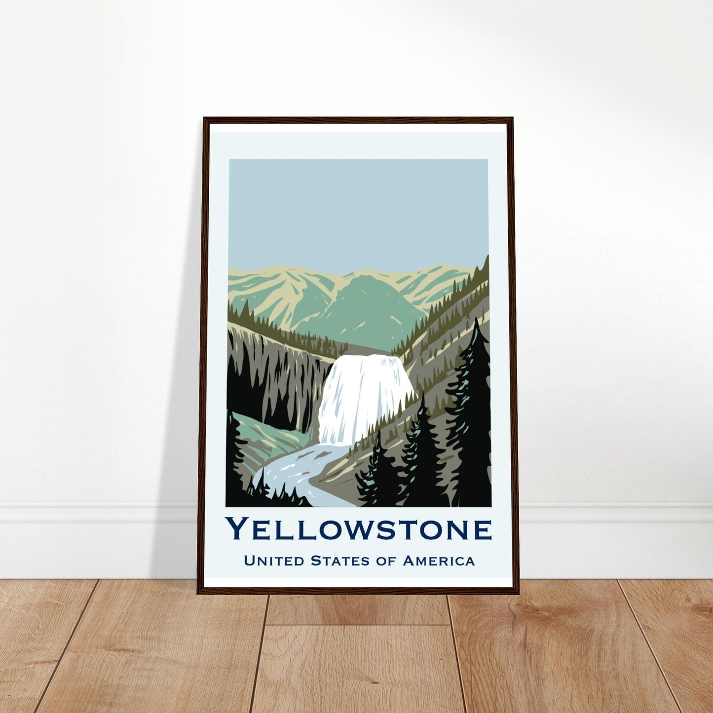 Yellowstone National Park - Gibbon Falls - Gallery Collection - Poster