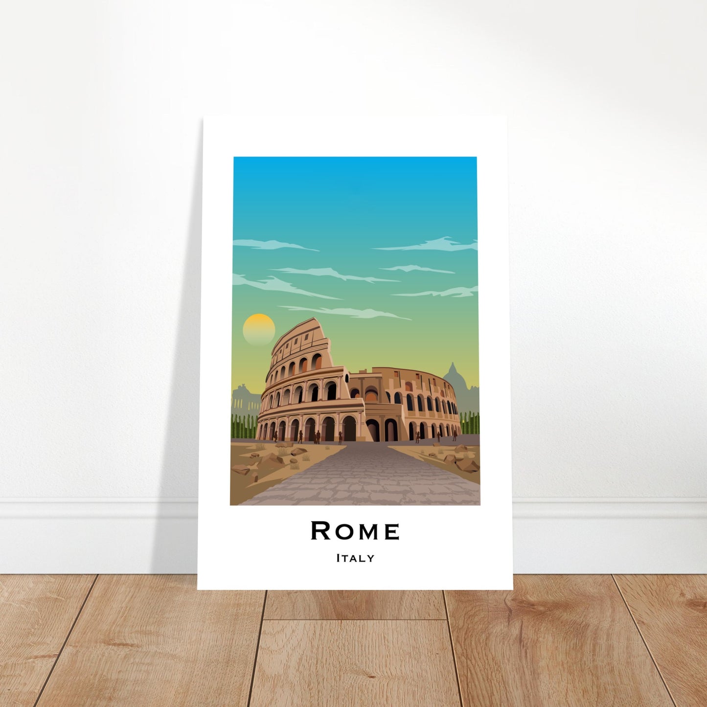 Rome, Italy - Coliseum City Poster