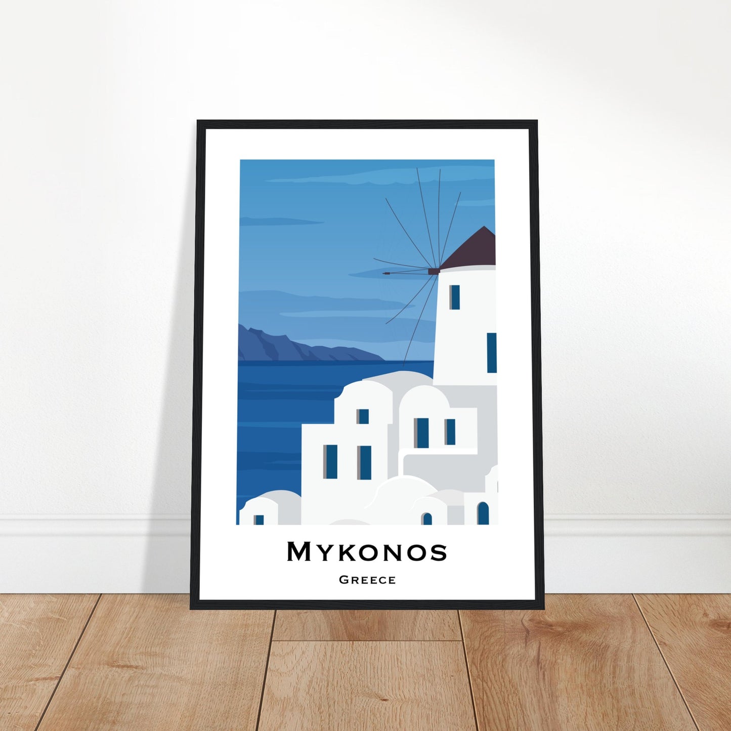 Mykonos,  Greece - Hillside of Mykonos City Poster