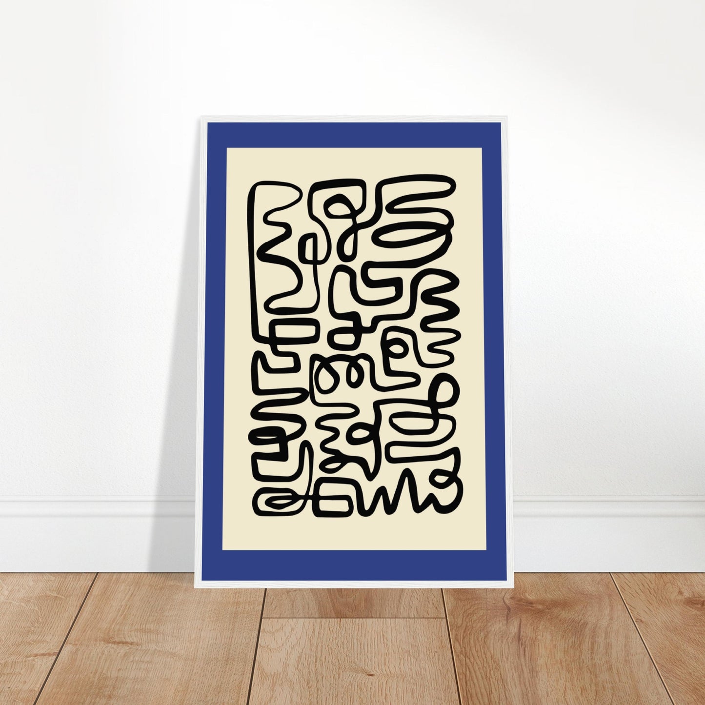 Pencil Blue - Abstract Modern Poster