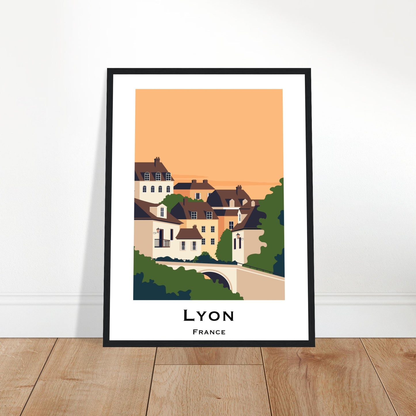 Lyon, France - City Views Poster