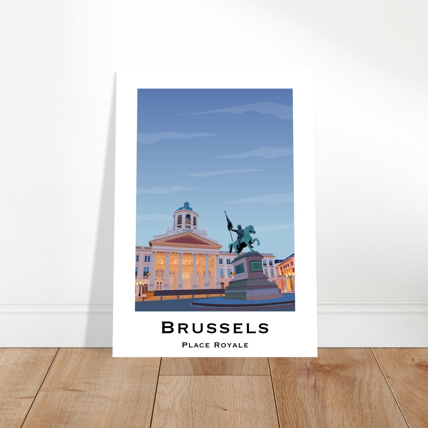 Brussels, Belgium - Place Royale City Poster