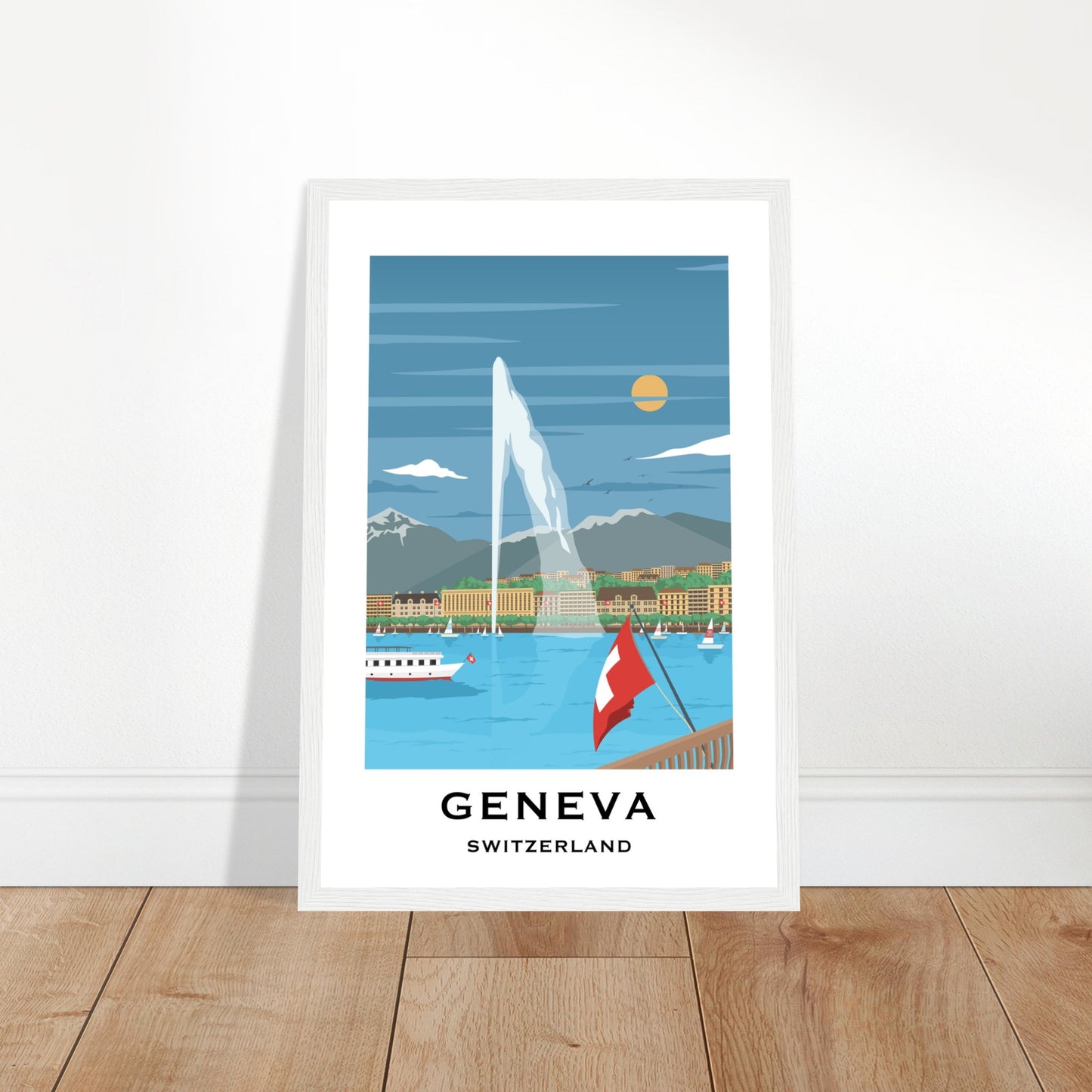 Geneva, Switzerland - Lake Geneva City Poster