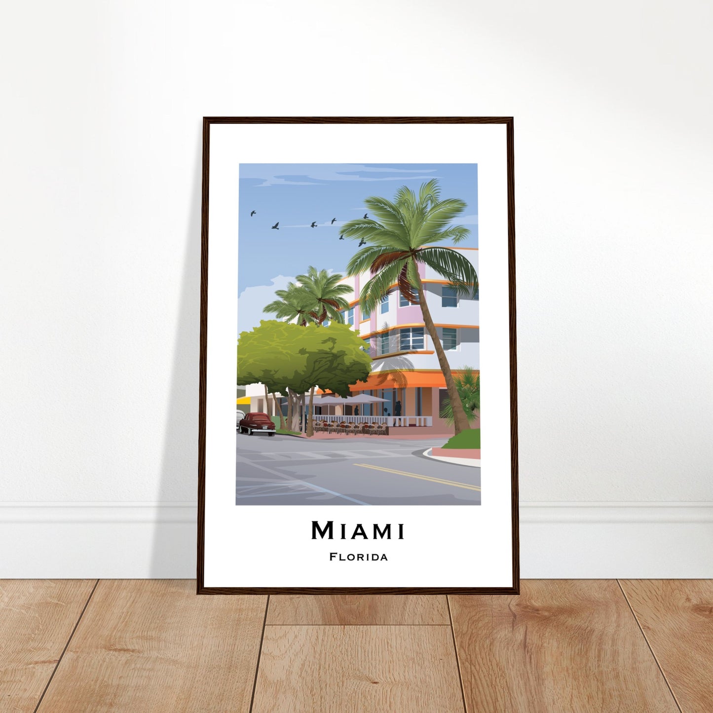 Miami, United States - Art Deco District City Poster