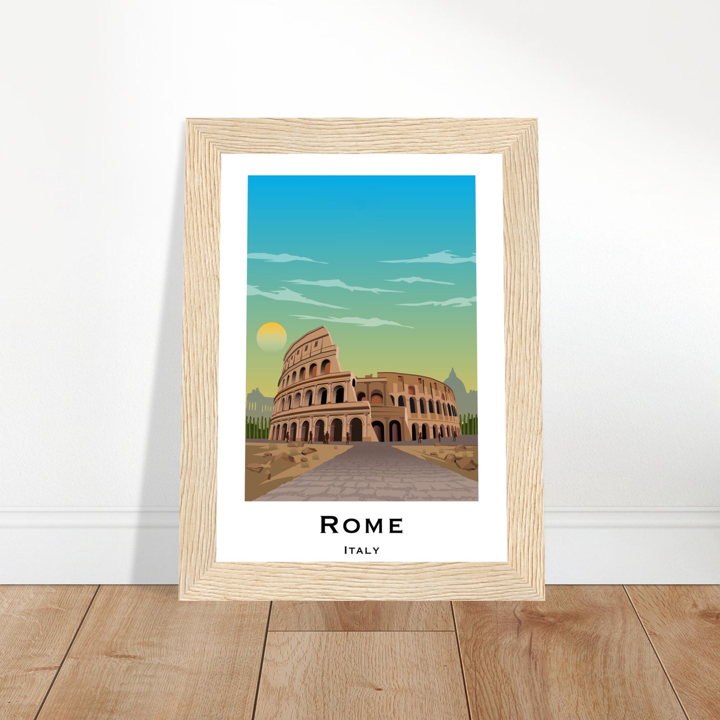 Rome, Italy - Coliseum City Poster