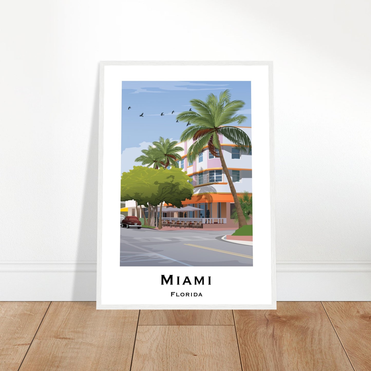 Miami, United States - Art Deco District City Poster