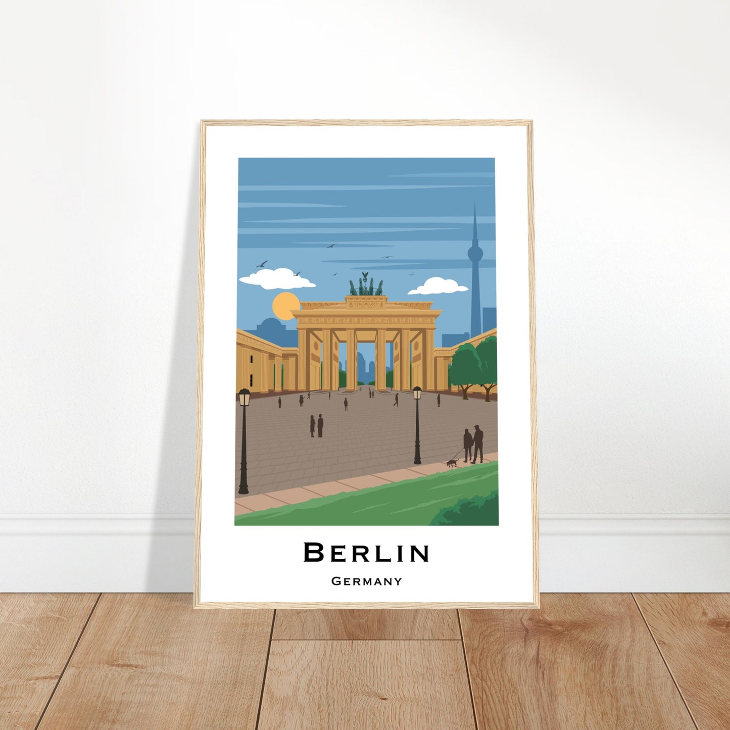 Berlin, Germany - Brandenburg Gate City Poster