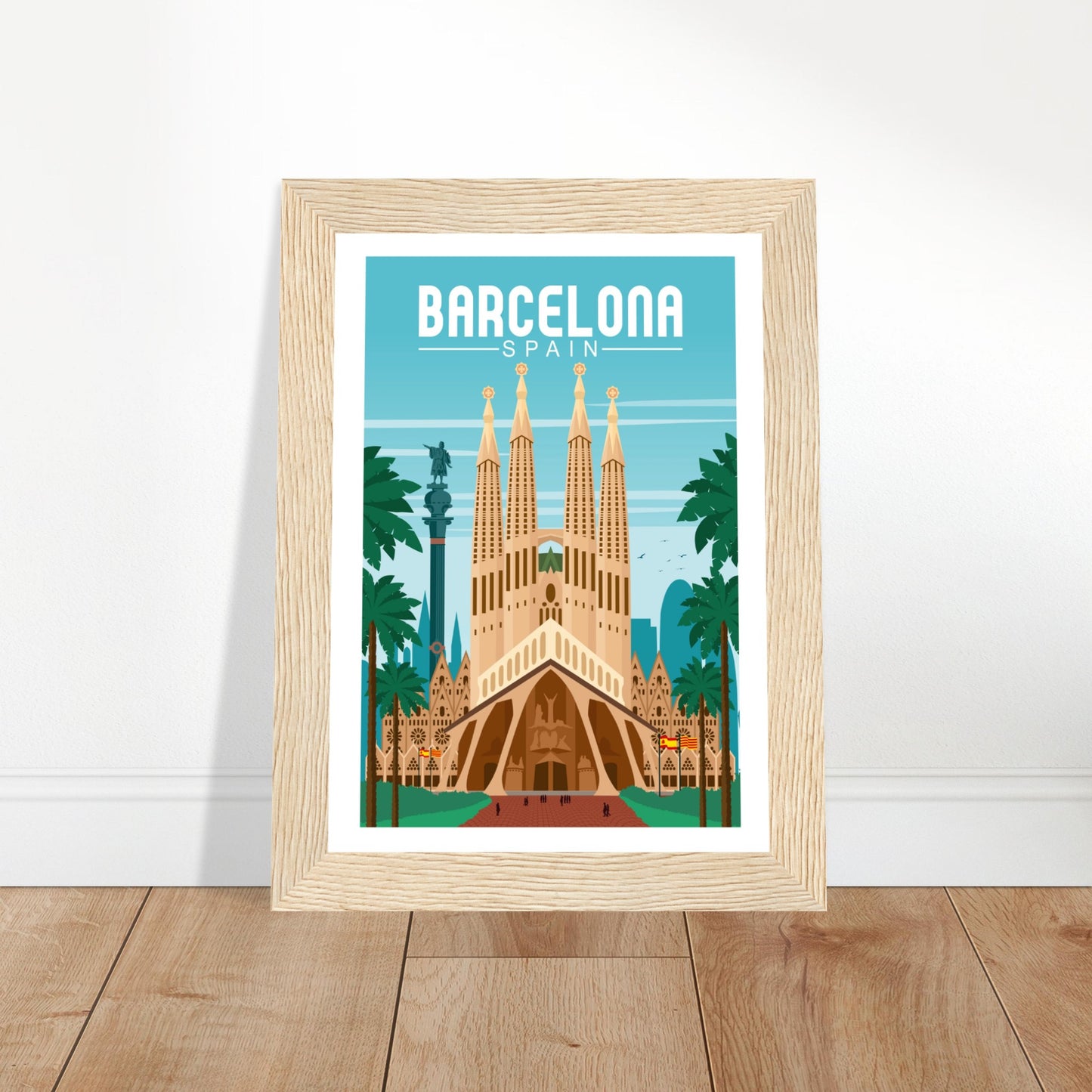 Barcelona, Spain - Sagrada Famila City Poster