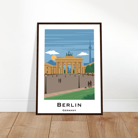 Berlin, Germany - Brandenburg Gate City Poster