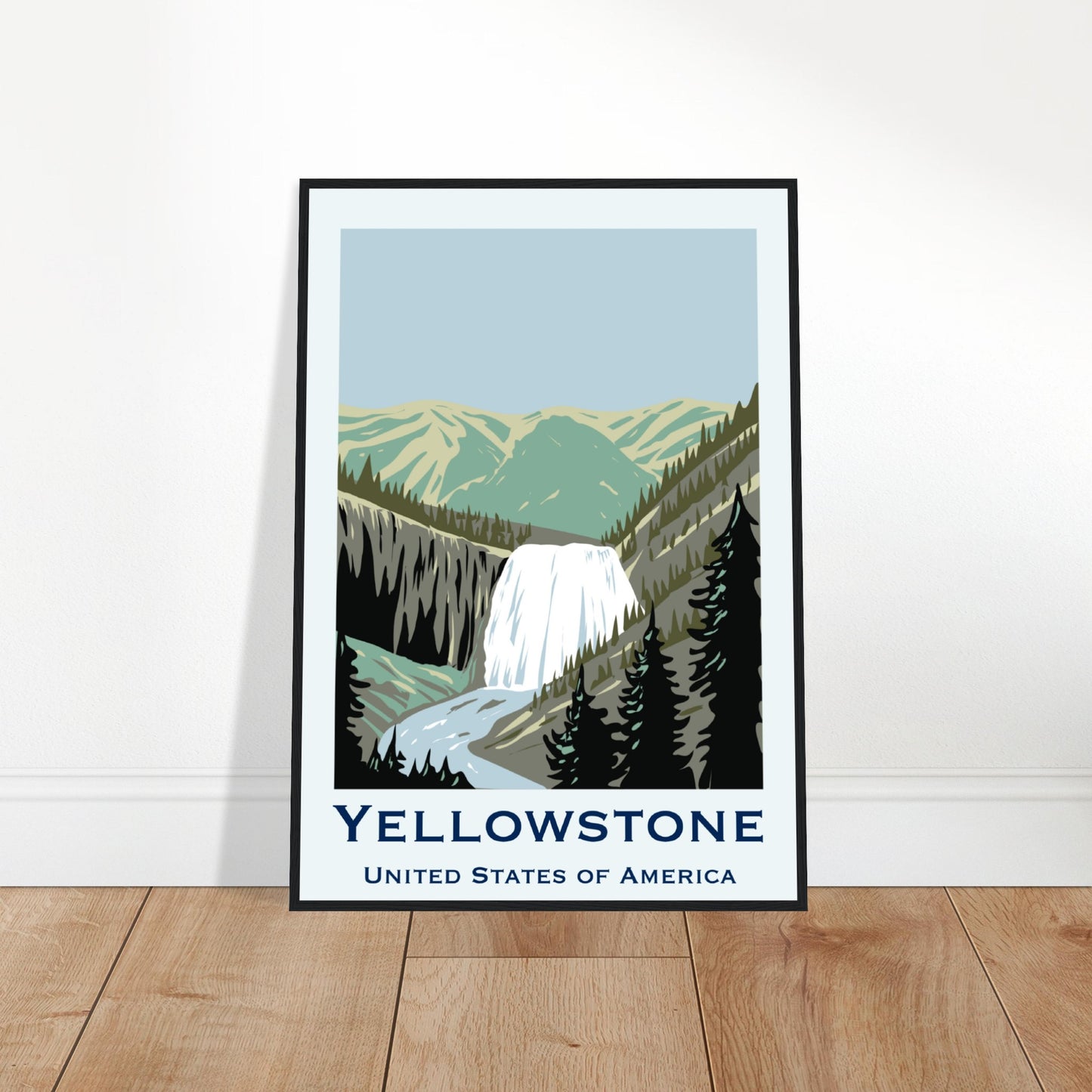 Yellowstone National Park - Gibbon Falls - Gallery Collection - Poster