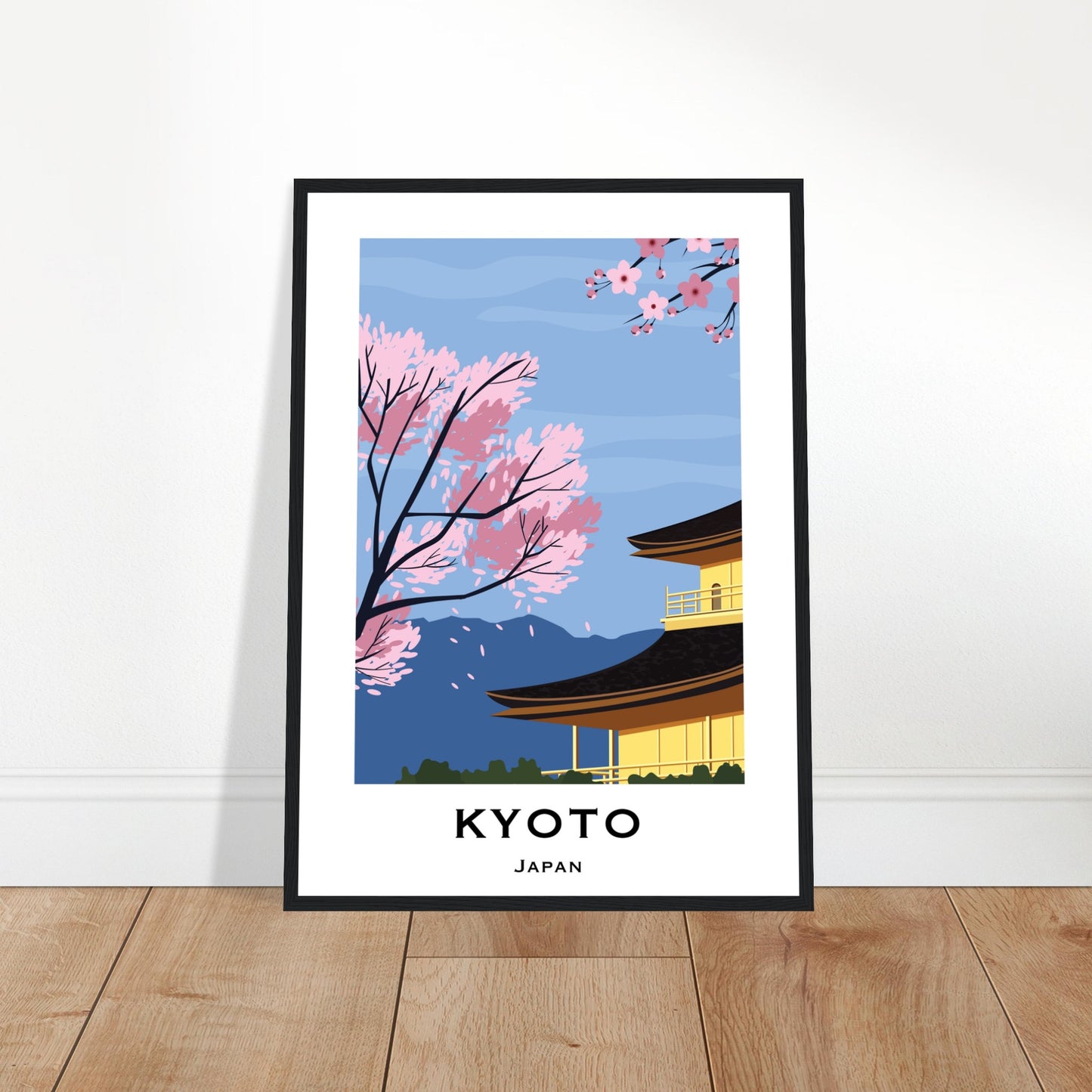 Kyoto, Japan - Mountain View City Poster