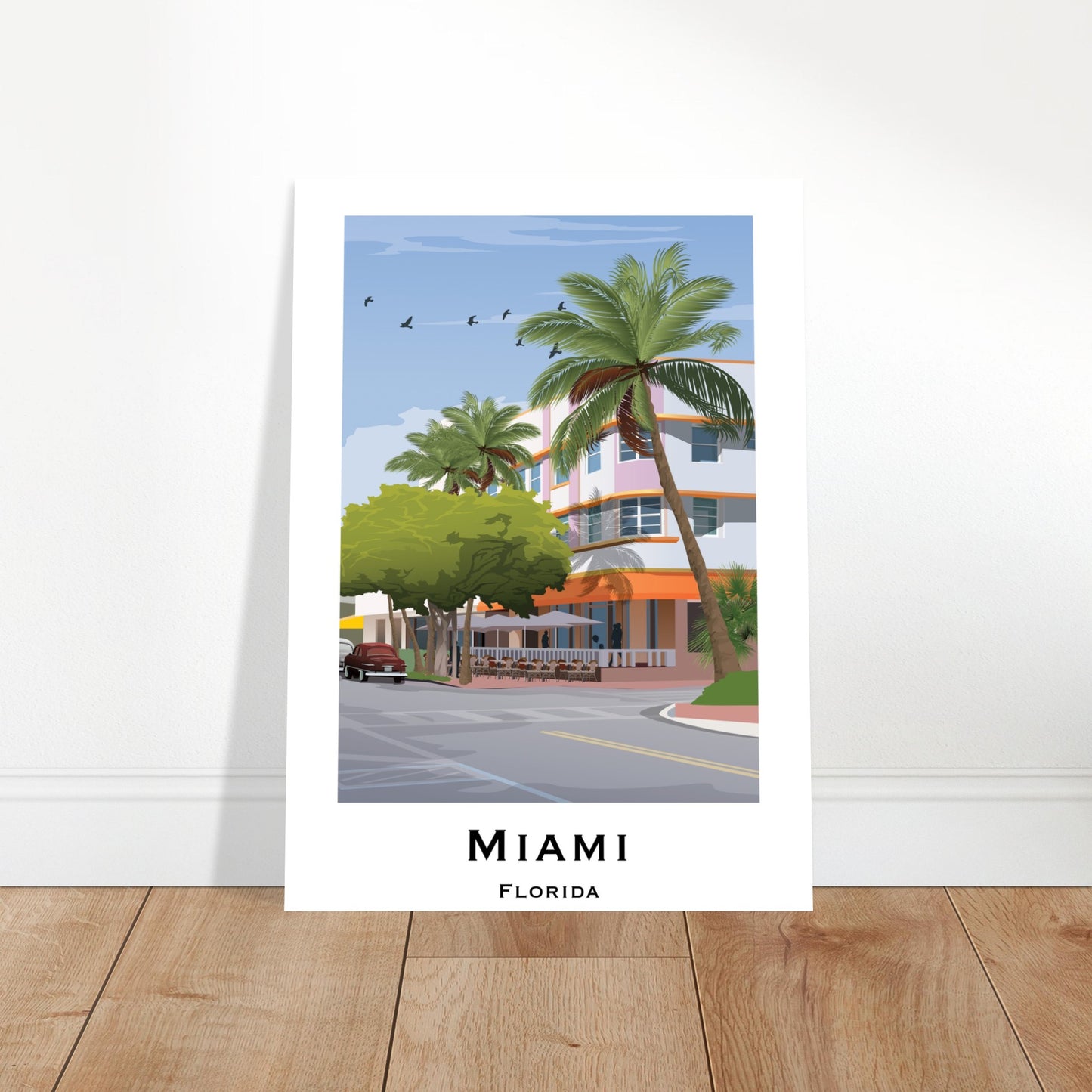 Miami, United States - Art Deco District City Poster