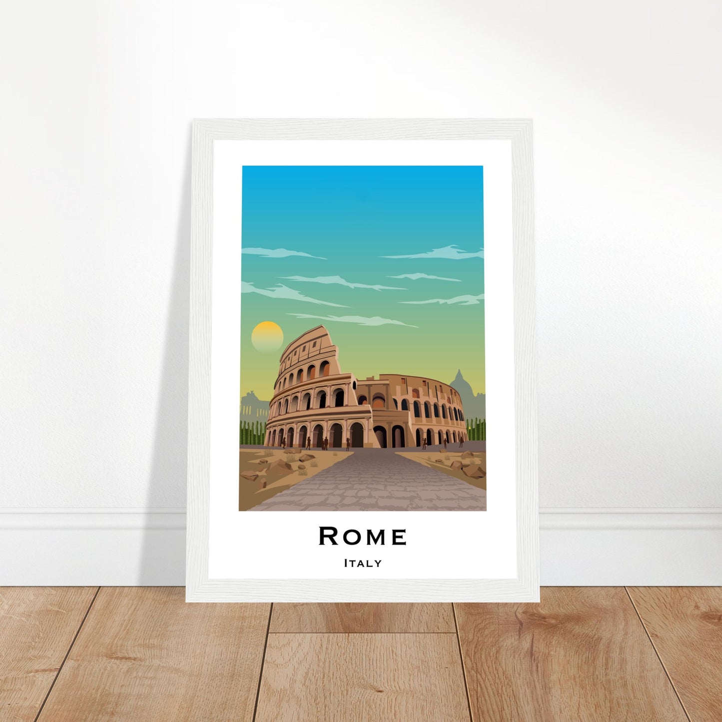 Rome, Italy - Coliseum City Poster