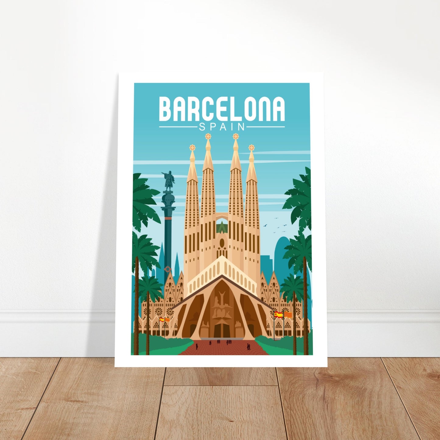 Barcelona, Spain - Sagrada Famila City Poster