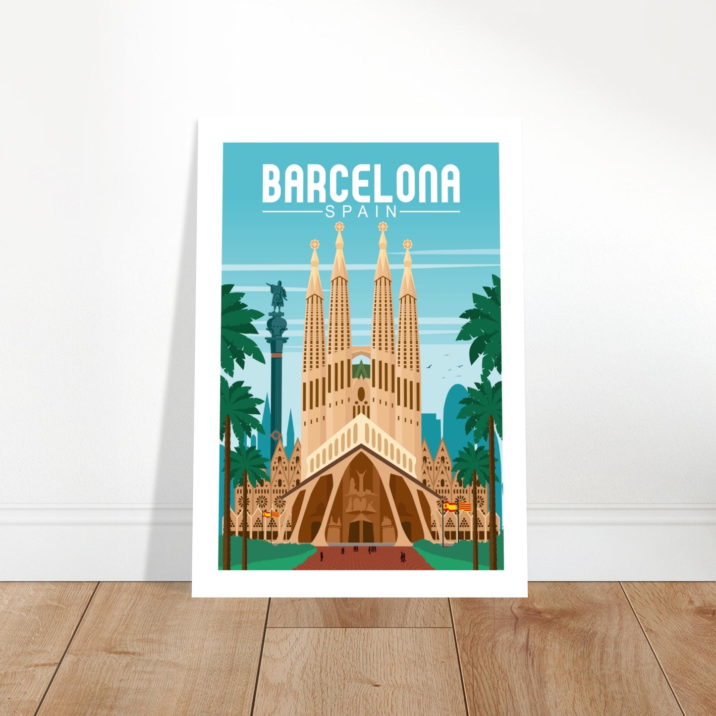 Barcelona, Spain - Sagrada Famila City Poster