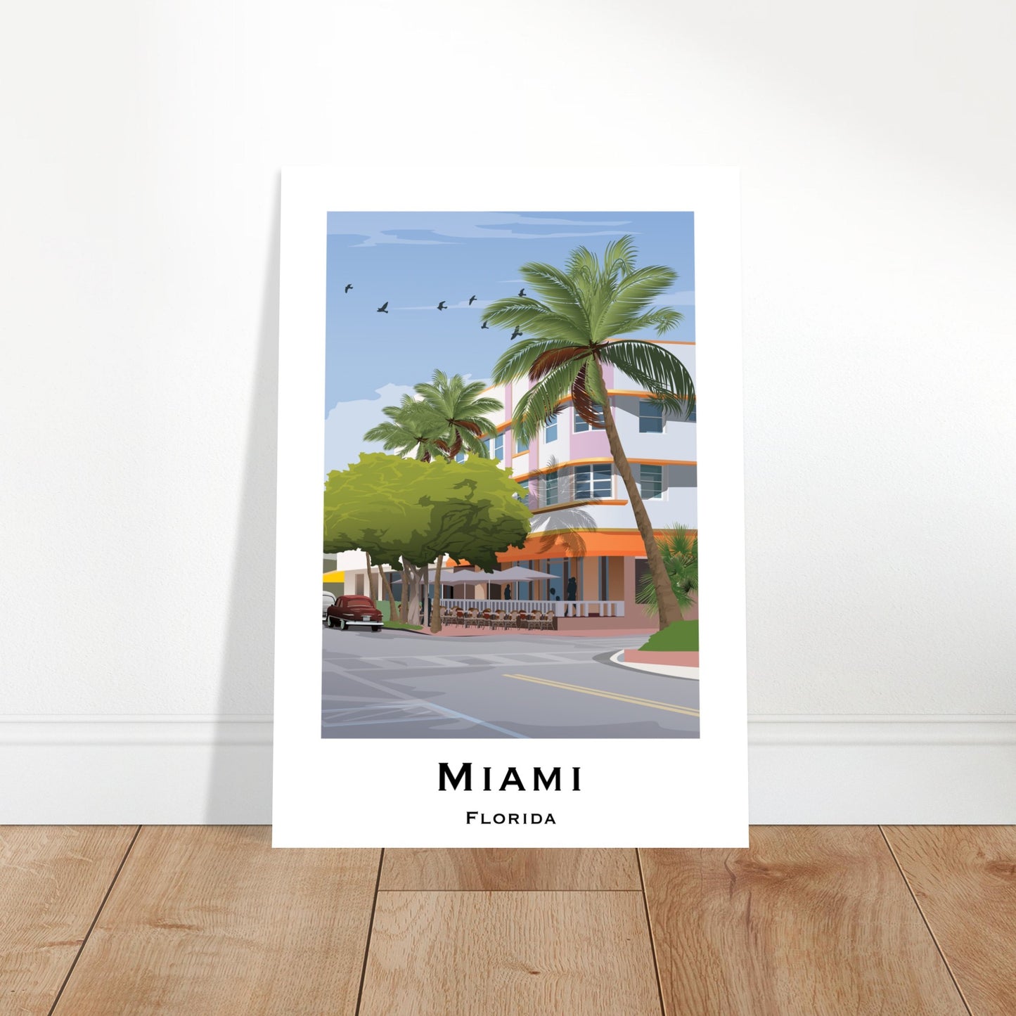 Miami, United States - Art Deco District City Poster