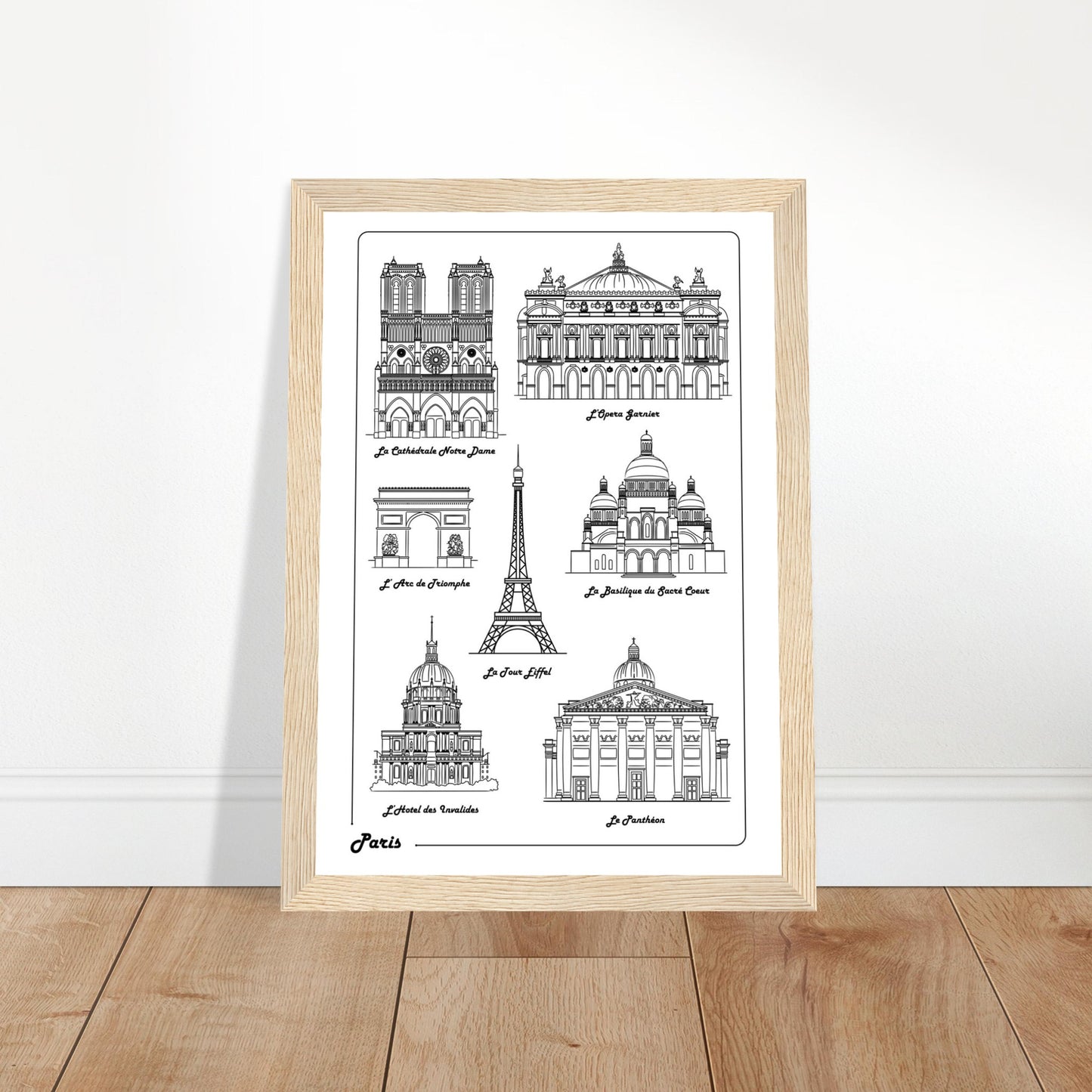 Paris, France - Iconic Buildings Poster