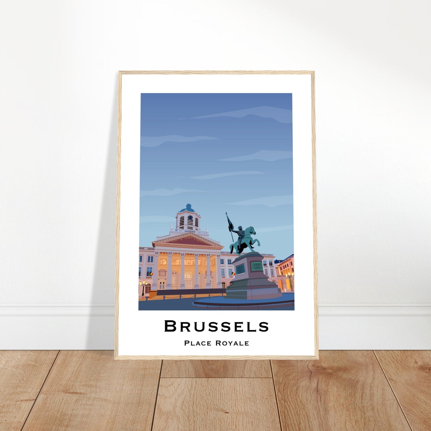 Brussels, Belgium - Place Royale City Poster