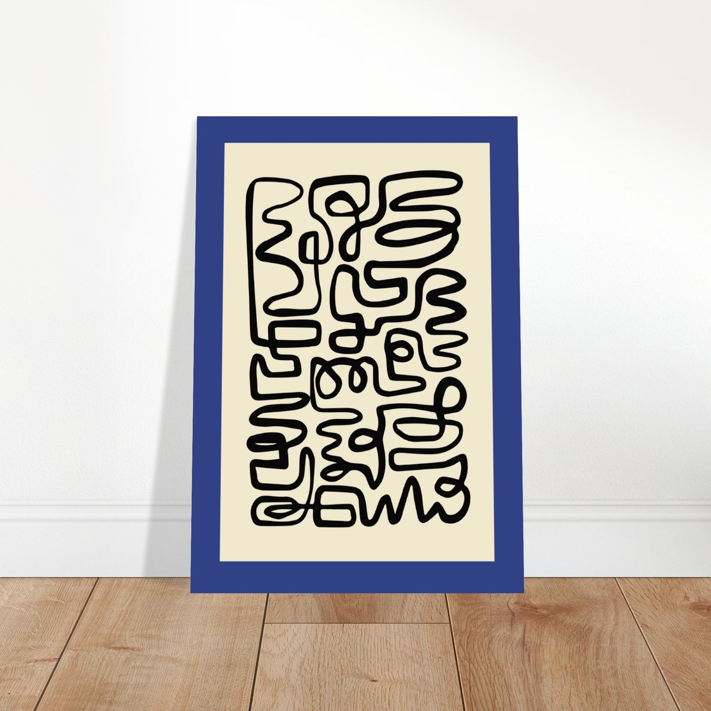 Pencil Blue - Abstract Modern Poster