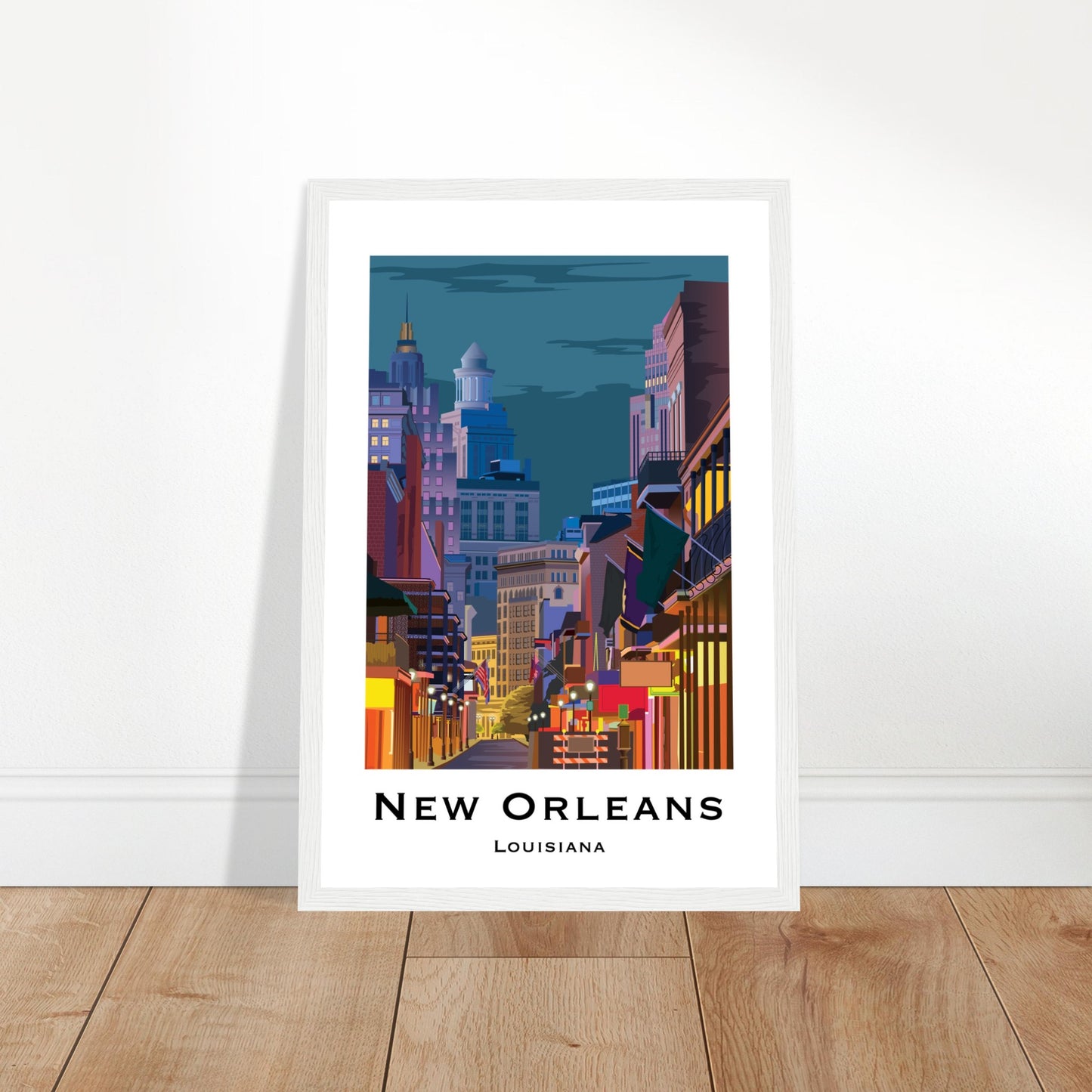 New Orleans, United States - Bourbon Street City Poster