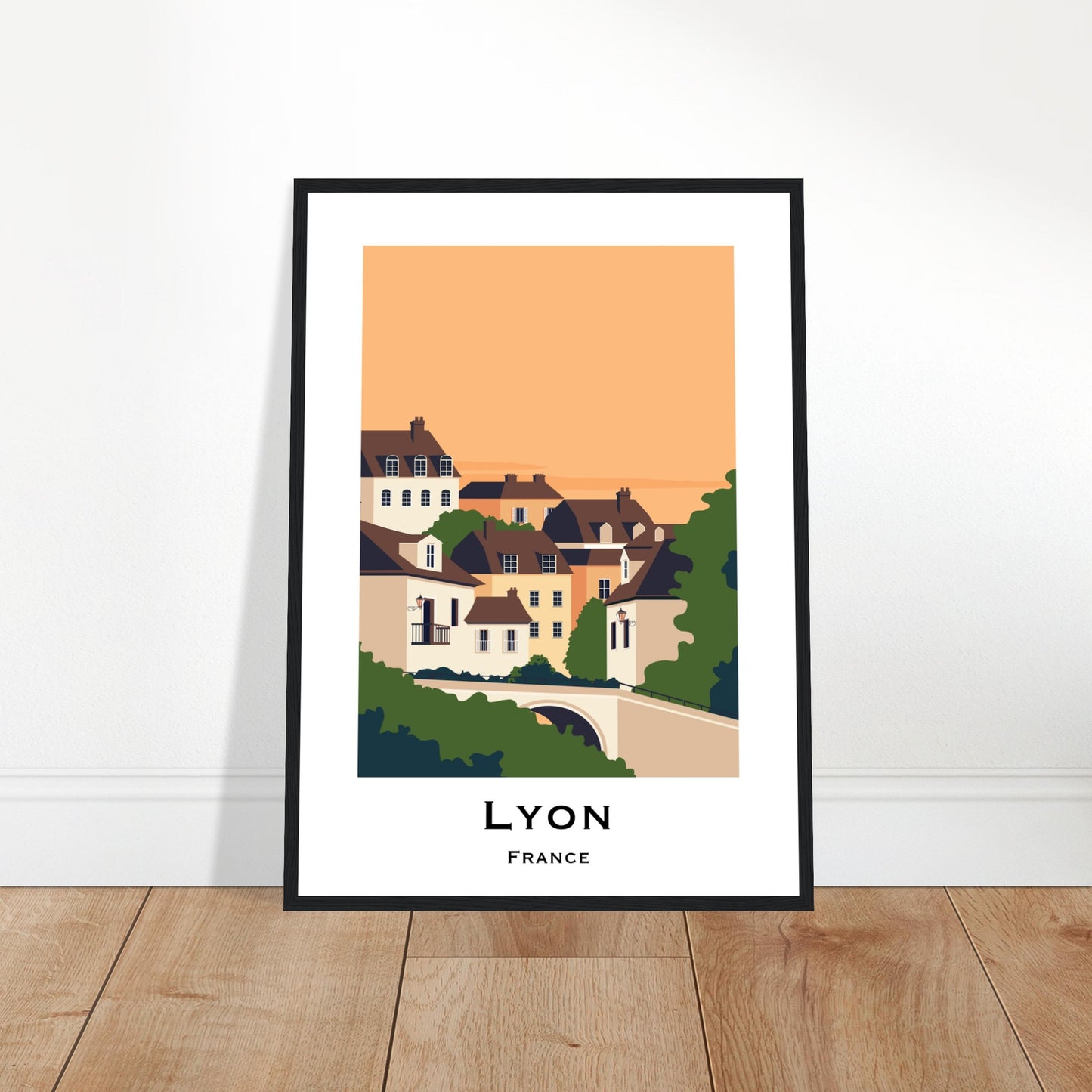 Lyon, France - City Views Poster