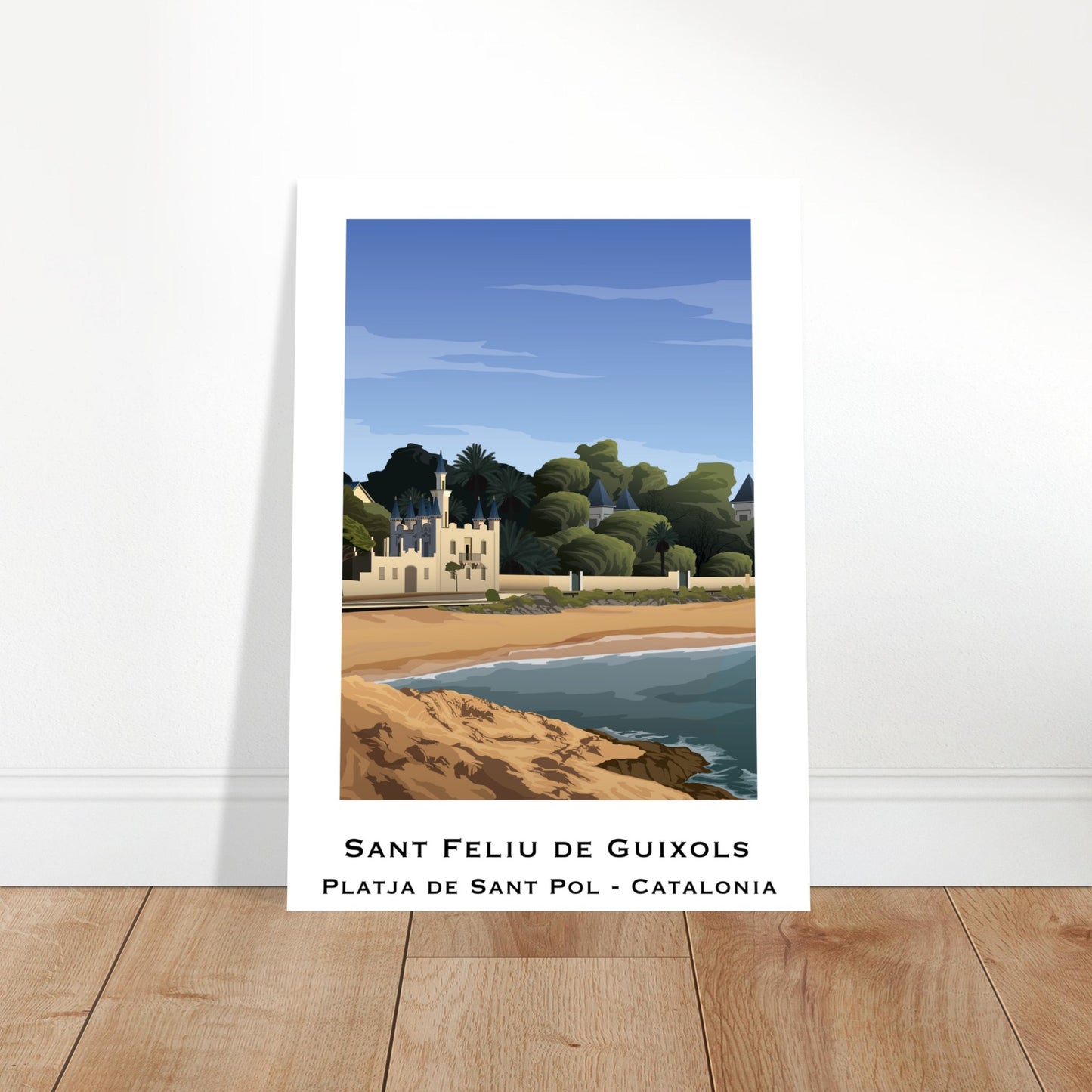 Sant Feliu de Guíxols, Spain - Platja de Sant Pol Poster