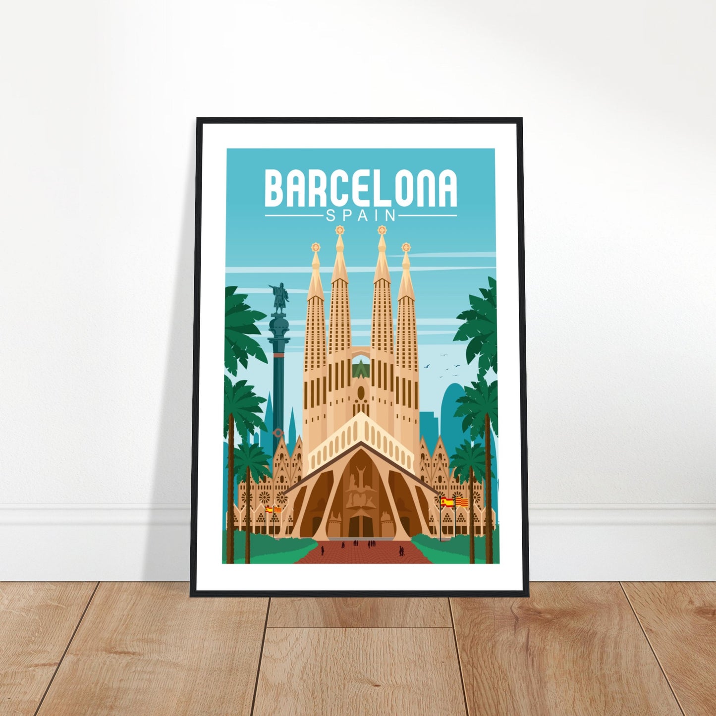 Barcelona, Spain - Sagrada Famila City Poster